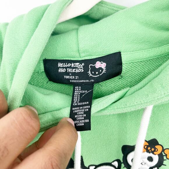 Forever 21 X Hello Kitty & Friends Sanrio Skeleton Hoodie Sweatshirt Size S - Picture 4 of 7